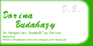 dorina budahazy business card